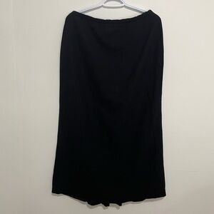 Vintage 100% Wool Mary Kay Black Long Maxi Skirt Size 10